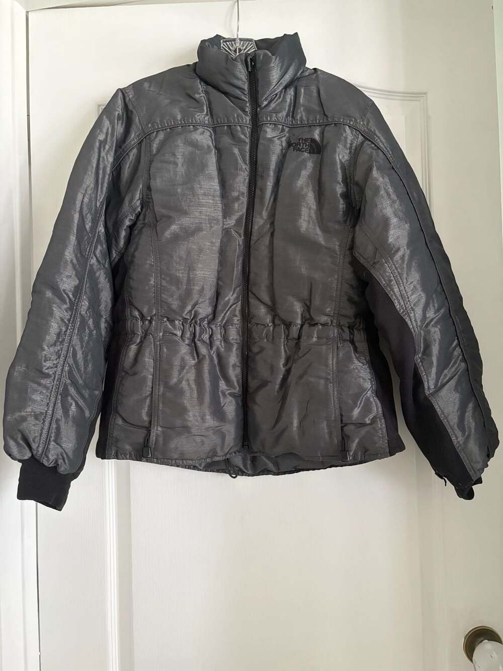 The North Face Women's Gray Shimmery Goose Down Puffer Jacket Size Large
